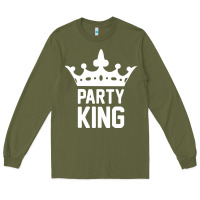 Army Green party king Long Sleeve Tee - artisFamous