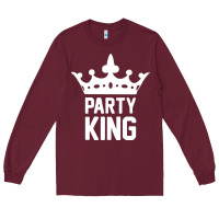Burgundy party king Long Sleeve Tee - artisFamous