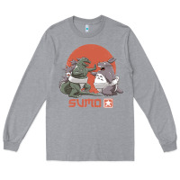 Heather Grey sumo pop Long Sleeve Tee - artisFamous