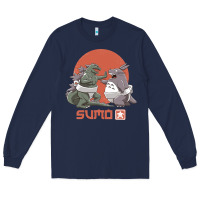 Navy sumo pop Long Sleeve Tee - artisFamous