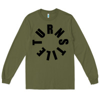 Army Green TURNSTILE BLACK ON WHITE Long Sleeve Tee - artisFamous