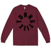 Burgundy TURNSTILE BLACK ON WHITE Long Sleeve Tee - artisFamous