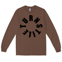 Chestnut TURNSTILE BLACK ON WHITE Long Sleeve Tee - artisFamous