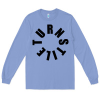 Colony Blue TURNSTILE BLACK ON WHITE Long Sleeve Tee - artisFamous