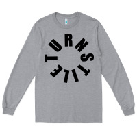 Heather Grey TURNSTILE BLACK ON WHITE Long Sleeve Tee - artisFamous