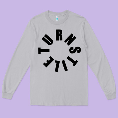 Turnstile Black On White Long Sleeve Tee Designed By Artisfamous