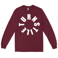 Burgundy TURNSTILE WHITE ON BLACK. Long Sleeve Tee - artisFamous