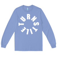Colony Blue TURNSTILE WHITE ON BLACK. Long Sleeve Tee - artisFamous