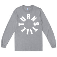 Heather Grey TURNSTILE WHITE ON BLACK. Long Sleeve Tee - artisFamous