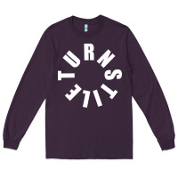 Plum TURNSTILE WHITE ON BLACK. Long Sleeve Tee - artisFamous