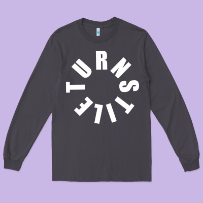 Turnstile White On Black. Long Sleeve Tee Designed By Artisfamous