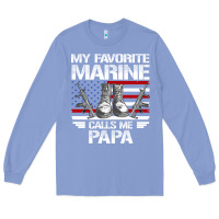 Colony Blue marine papa, gifts my favorite marine calls me pa pa military mother Long Sleeve Tee - artisFamous