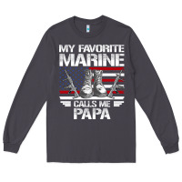Smoke marine papa, gifts my favorite marine calls me pa pa military mother Long Sleeve Tee - artisFamous