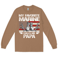 Toasted Coconut marine papa, gifts my favorite marine calls me pa pa military mother Long Sleeve Tee - artisFamous