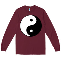 Burgundy Yin and yang Long Sleeve Tee - artisFamous