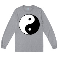 Heather Grey Yin and yang Long Sleeve Tee - artisFamous
