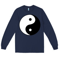 Navy Yin and yang Long Sleeve Tee - artisFamous