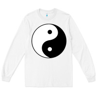 White Yin and yang Long Sleeve Tee - artisFamous