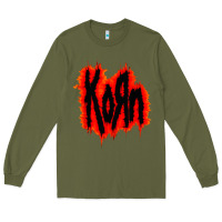 Army Green vintage kor'n Long Sleeve Tee - artisFamous