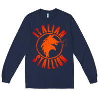 Navy italian stallion Long Sleeve Tee - artisFamous