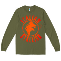 Army Green italian stallion Long Sleeve Tee - artisFamous