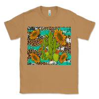 Toasted Coconut cactus and sunflowers turquoise leopard cowhide Classic Tee - Artiststas
