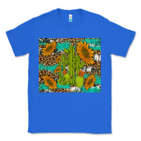 True Royal cactus and sunflowers turquoise leopard cowhide Classic Tee - Artiststas