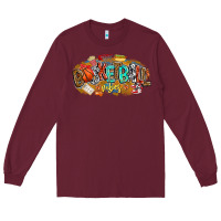 Burgundy basketball vibes Long Sleeve Tee - CowhideDigitalArt