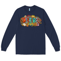 Navy basketball vibes Long Sleeve Tee - CowhideDigitalArt