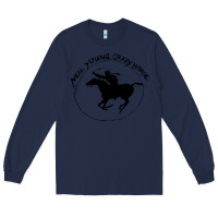 Navy neil young Long Sleeve Tee - artisFamous