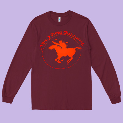 Neil Young Long Sleeve Tee Designed By Artisfamous