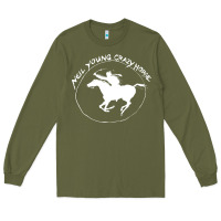Army Green neil young Long Sleeve Tee - artisFamous