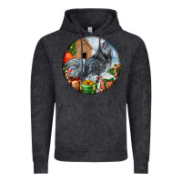 Vintage Black ameraucana rooster christmas Vintage Hoodie - LillyAllenDesigns