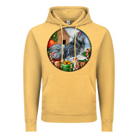 Vintage Mustard ameraucana rooster christmas Vintage Hoodie - LillyAllenDesigns