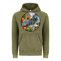 Vintage Olive ameraucana rooster christmas Vintage Hoodie - LillyAllenDesigns