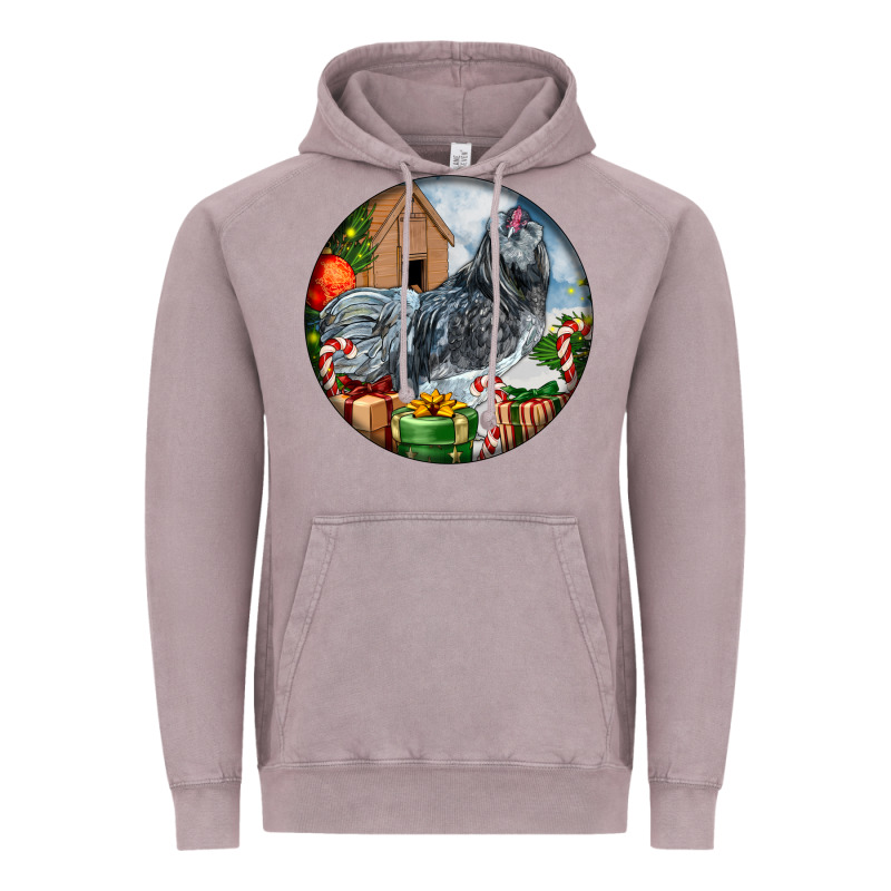 Ameraucana Rooster Christmas Vintage Hoodie by LillyAllenDesigns | Teevron