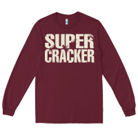 Burgundy super cracker Long Sleeve Tee - artisFamous
