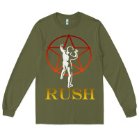 Army Green rush vintage starman unisex Long Sleeve Tee - artisFamous