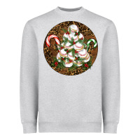 Heather Grey Merry Christmas Baseball Heavyweight Sweatshirt - RanaPortraitStore