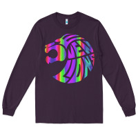 Plum reflective 7 lions Long Sleeve Tee - artisFamous