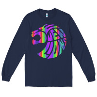 Navy reflective 7 lions Long Sleeve Tee - artisFamous