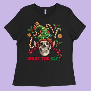 What The Elf Skull Ladies Tee Designed By Fadigitalartstudio