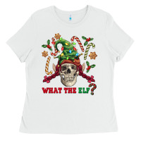 White what the elf skull Ladies Tee - FaDigitalArtStudio