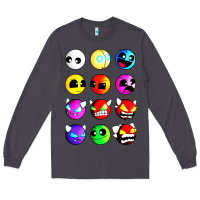 Smoke geometry dash difficulty  faces Long Sleeve Tee - artisFamous