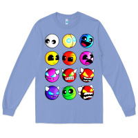 Geometry Dash Difficulty  Faces Long Sleeve Tee | Teevron
