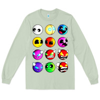 Matcha geometry dash difficulty  faces Long Sleeve Tee - artisFamous
