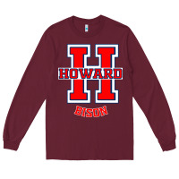 Burgundy howard 1867 university Long Sleeve Tee - artisFamous