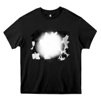 Black Cowhide Bleached Heavy Core Tee - CowCowDesign