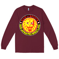 Burgundy japan pro wrestling Long Sleeve Tee - artisFamous