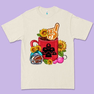 Western Football Coffee Cup Premium Tee Designed By Fadigitalartstudio